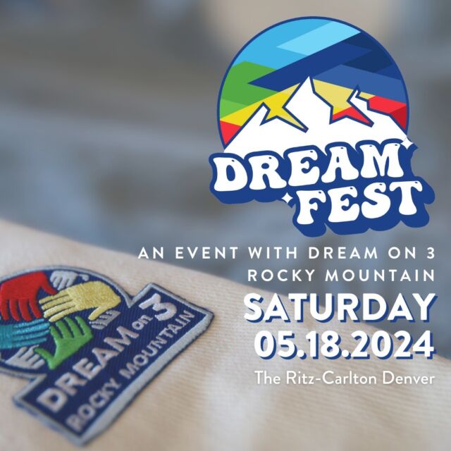 Enjoy dinner, dancing, and a memorable program at the Ritz-Carlton, Denver, on May 18 as we celebrate the incredible mission of Dream On 3, Rocky Mountain. Since 2021, we've been transforming the lives of kids and young adults in our community by turning their sports dreams into unforgettable experiences!

✨ Learn more by heading to the link in our bio.